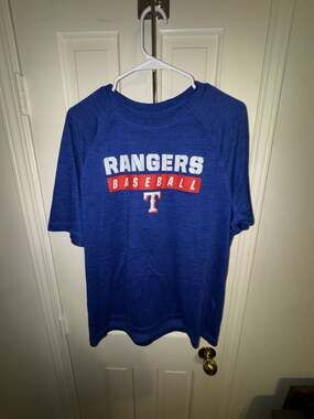 MLB Genuine Merchandise Texas Rangers Blue Athletic T-Shirt Men's Size L